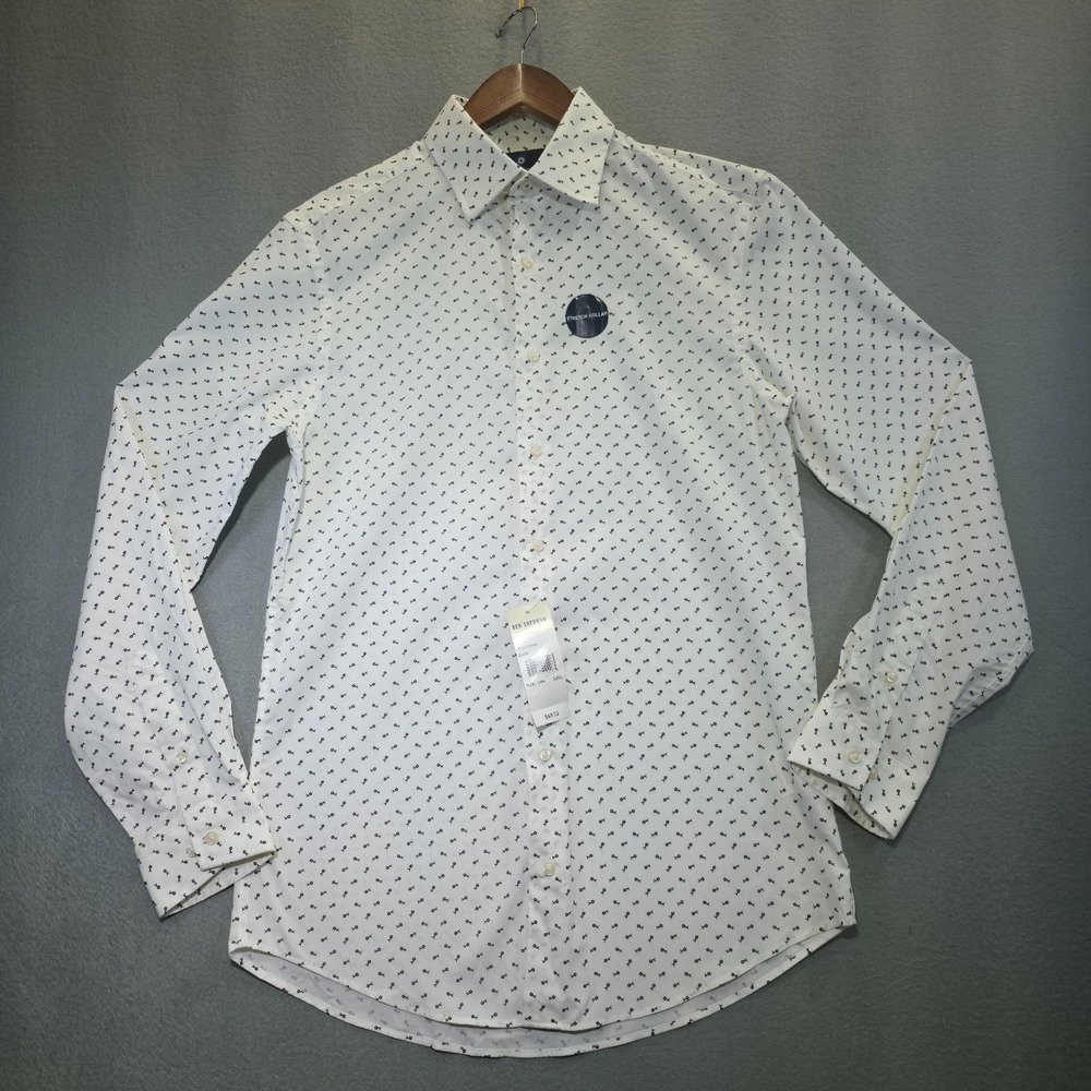 Ben Sherman Stretch Men's Long Sleeve Button Up Dress Shirt Size 14-14.5-32/33‎